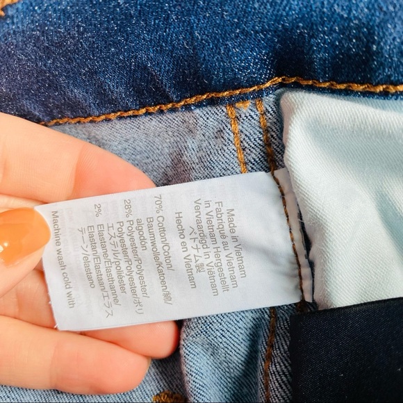 Madewell 10" High-Rise Skinny Denim Jeans Dark Blue Sz 26 - Picture 10 of 10